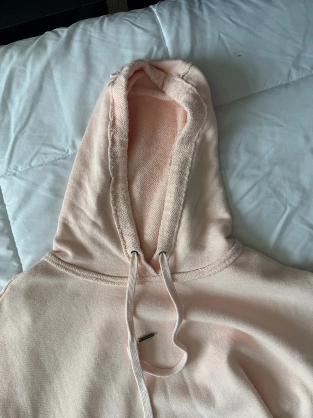 Nicole Miller Blush Pink Short Sleeve Hooded Pullover - Picture 8 of 8